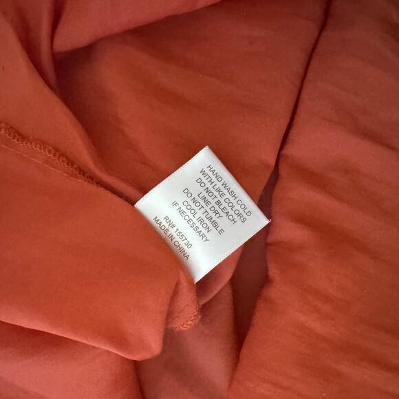 Rose + Olive V Neck Flutter Sleeve Ruffle Top 100% Polyester - Picture 4 of 8